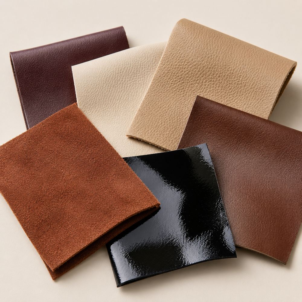 Materiales para calzado, cuero sintético, microfibra y acabados especiales